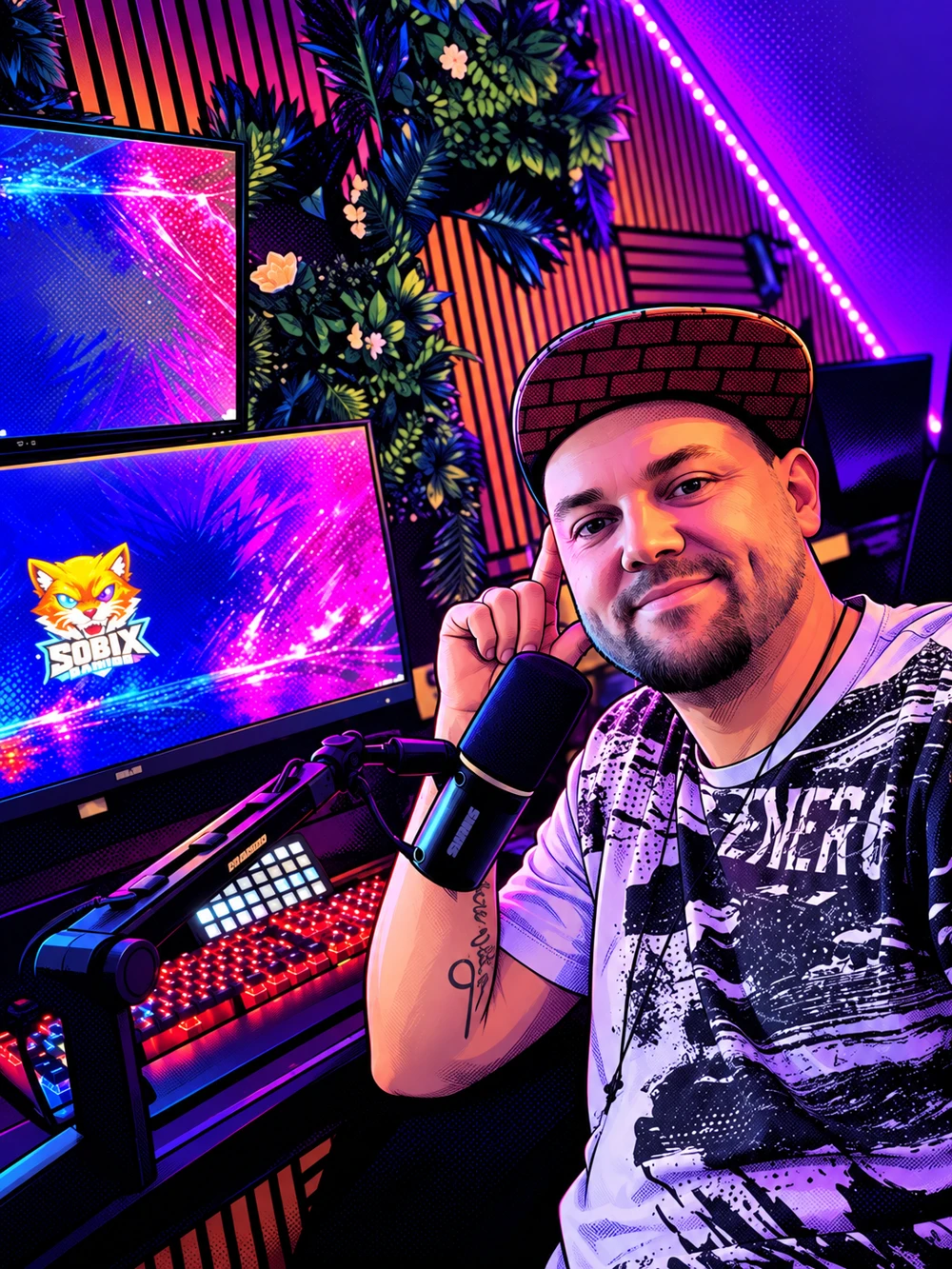 Sobix am Gaming-Setup